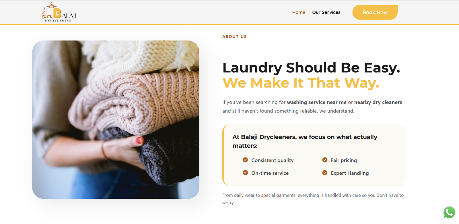 Balaji Drycleaners Hover