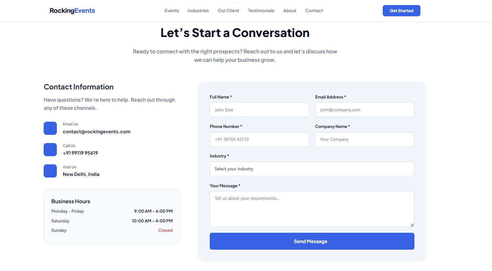Rocking Events Hover